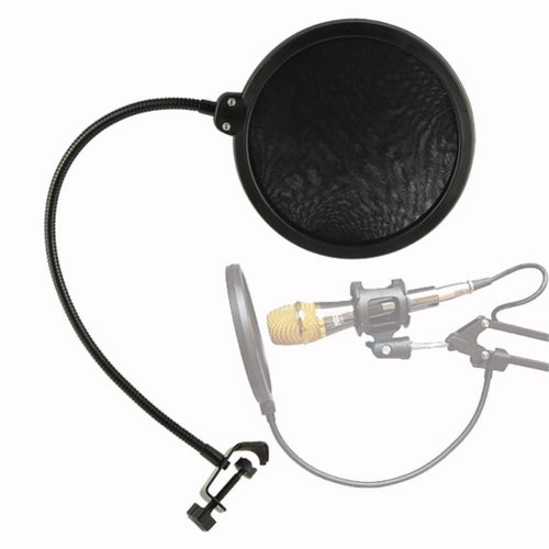 Studio Microphone Pop Filter Singing Windscreen Shield Pod Cast Dual Double Layer Mask Anti Mic Metal Studio Pop Filter