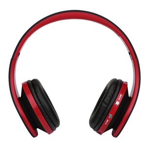 FORNORM Wireless Bluetooth3.0 Over Ear Headset Foldable Headphone Stereo Earphone USB Rechargeable Microphone Audio for Phone PC