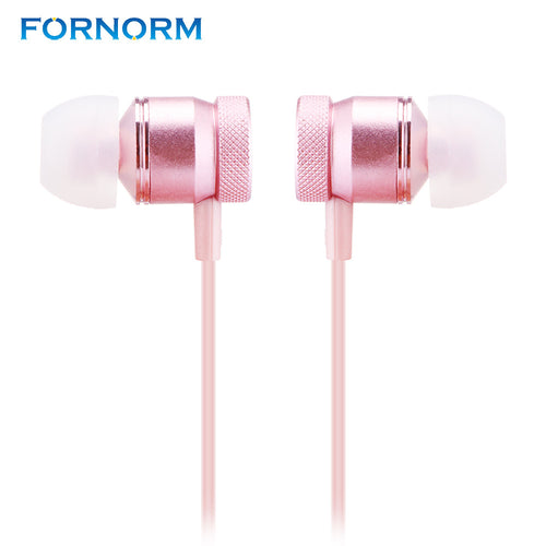 Fornorm 3.5mm IN-Ear Metal Wire Control Headset Hi-Fi level CDLA Standard Digital Earphone For Cell Phone Earbuds