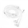 FORNORM Wired Jewelry Pearl Necklace Earphones Handsfree In-ear Luxury Beads black for IOS/Android Cell Phone Girls gifts
