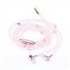FORNORM Wired Jewelry Pearl Necklace Earphones Handsfree In-ear Luxury Beads black for IOS/Android Cell Phone Girls gifts