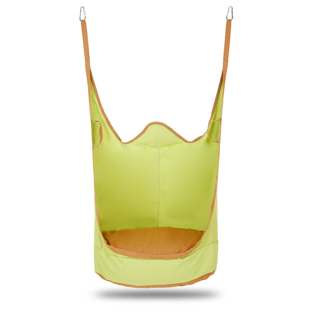 Kids Pod Swing Chair Indoor Outdoor Foldable Double Strap Hanging Hammock Chair Swing Seat