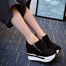 Women Wedges Boots Platform Shoes Slip On Ankle Boots Fashion Casual Shoes