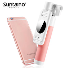 Suntaiho Extendable Self selfie Mini Monopod Selfie Stick with Mirror Tripod Monopod for iPhone 6 For Samsung Android selfie pod