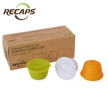 Recaps 3pcs Reusable Refillable Capsules Pods for Nescafe Dolce Gusto Machines Maker Coffee Capsule Pod Cup Cafeteira