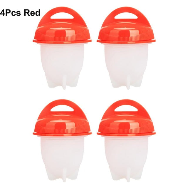Silicone Egg Cooker Poacher Hard Boiled Eggs Container Mold Pods Eggs Tools Kitchen Cookware Cooking Accessories