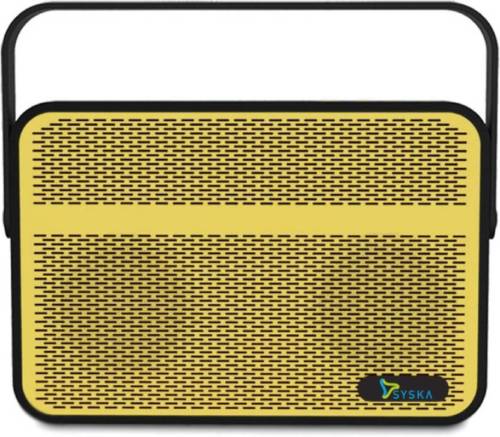 Syska BLADE Portable Bluetooth Speaker (Yellow, Stereo Channel) 9 MONTH WARRANTY
